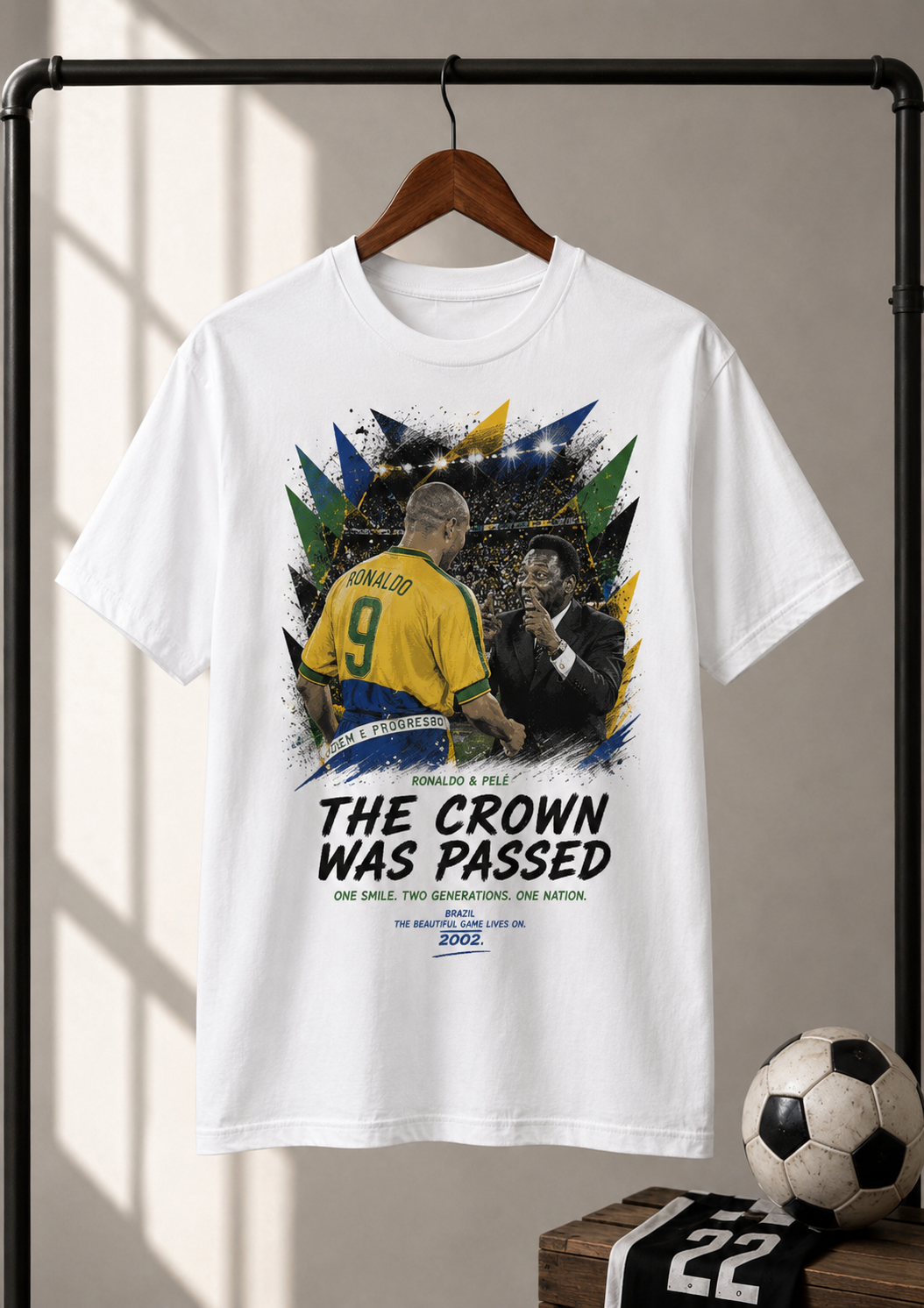 T-shirt Ronaldo Pelé 2002 – The Crown Was Passed