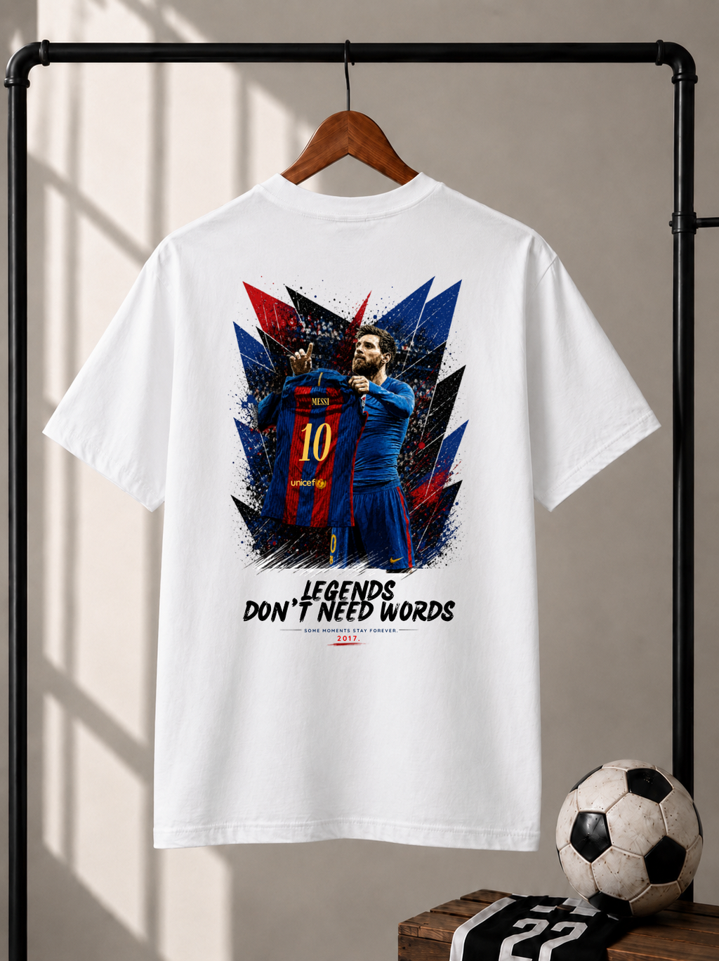 T-shirt Messi — Legends Don’t Need Words 2017