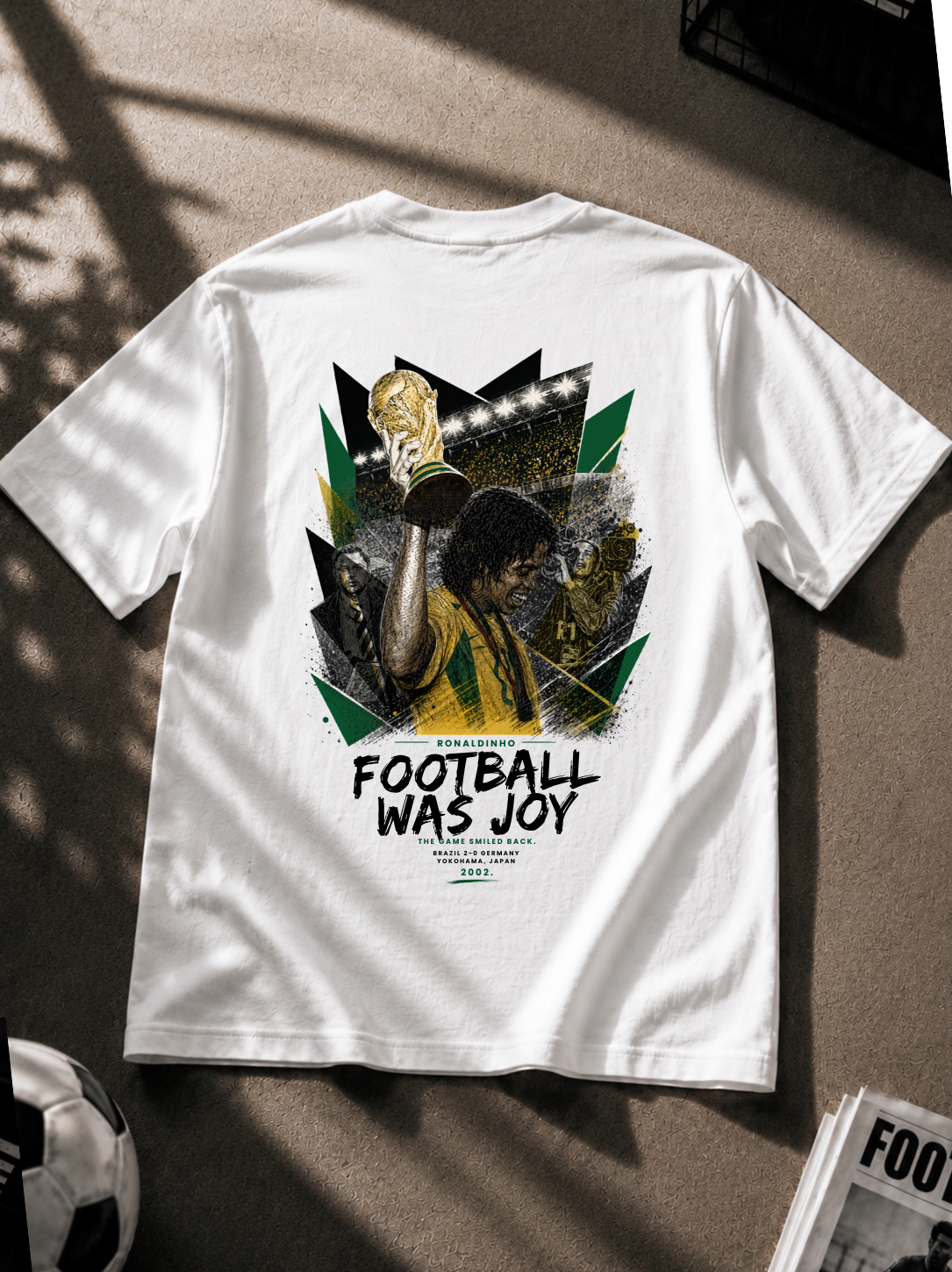 T-shirt Ronaldinho — Football Was Joy 2002