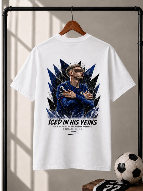 T-shirt Cole Palmer “Iced In His Veins” – Chelsea FC – White Edition