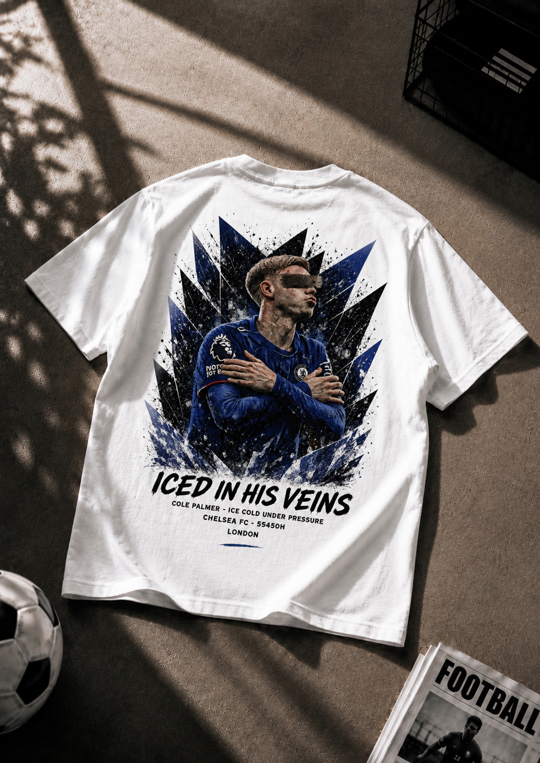 T-shirt Cole Palmer “Iced In His Veins” – Chelsea FC – White Edition